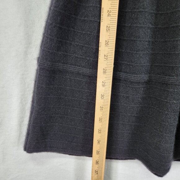 C by BLOOMINGDALES 100% Cashmere 2-Ply Fit & Flare Dress Size Medium Ribbed - Picture 5 of 12